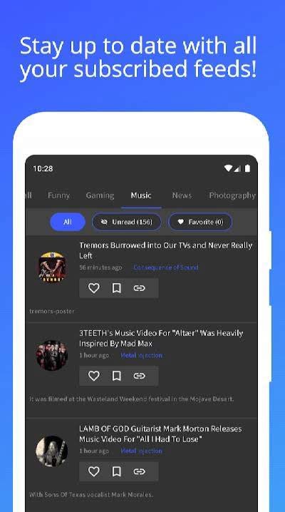 Plenary - RSS feed & offline RSS reader, News Feed screenshot 1