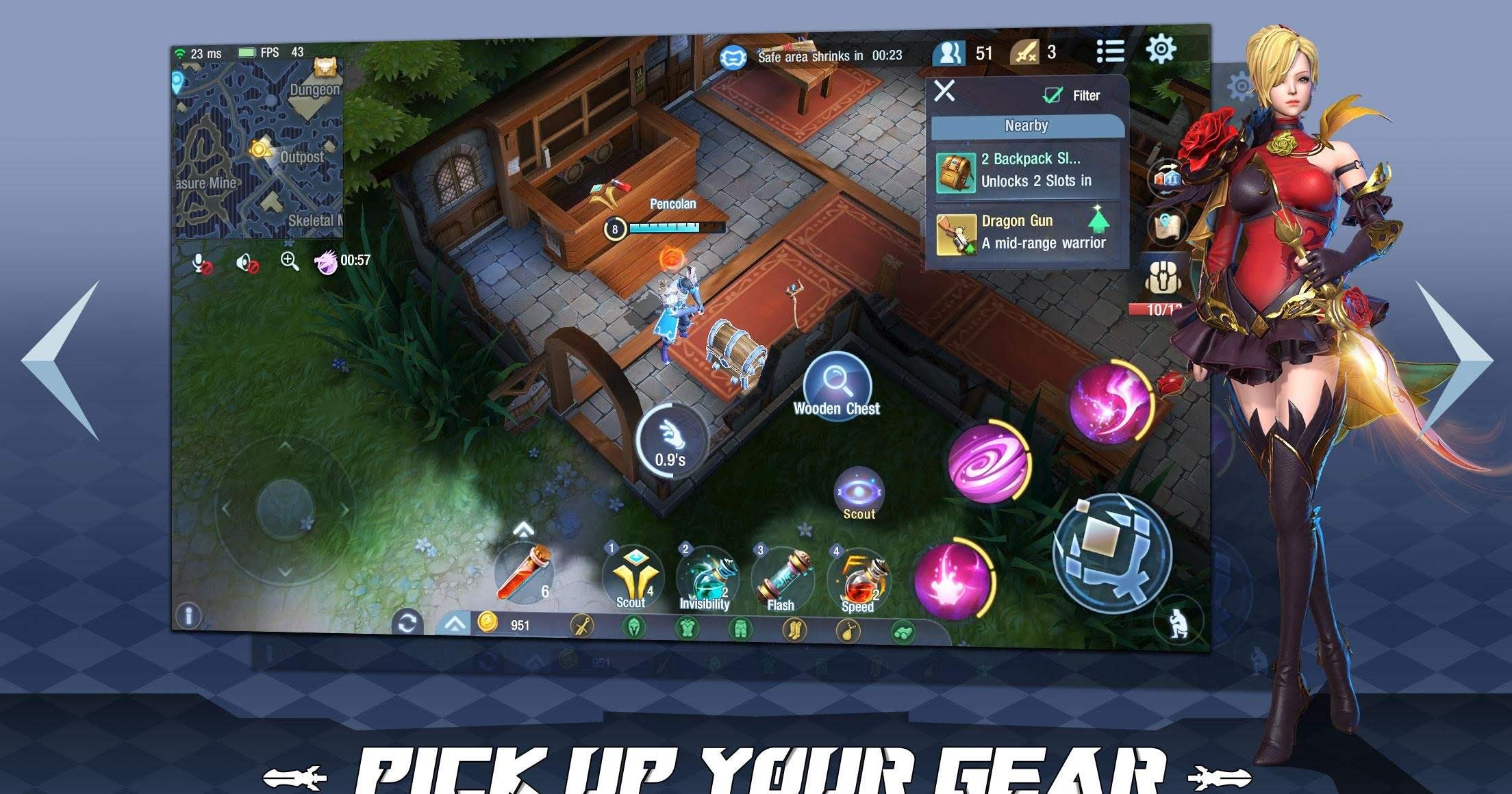 Survival Heroes - MOBA Battle Royale gameplay screenshot 4