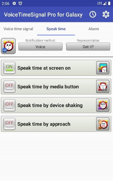 VoiceTimeSignal Pro for Galaxy screenshot 1