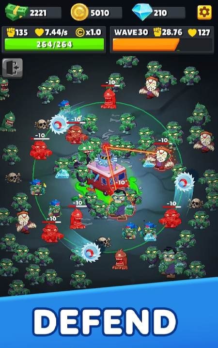 Zombie Van: Idle Tower Defense screenshot 1