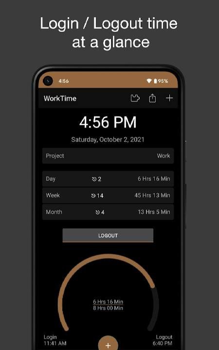 FlexLog - Work Time Tracker Screenshot 1