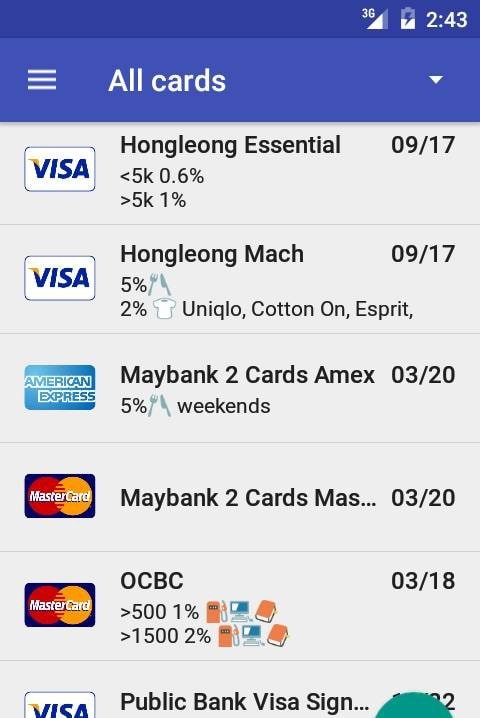 Credit Card Manager Pro screenshot 1