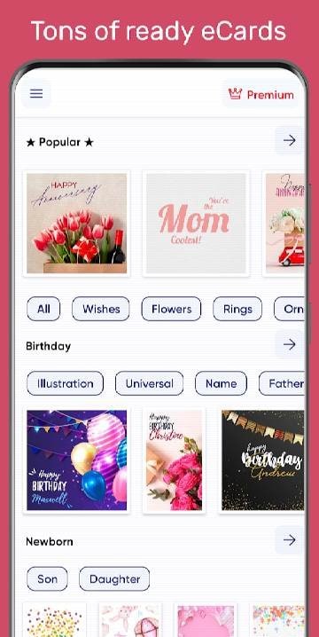 eCards: Greeting Cards & Wishes screenshot 1