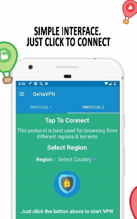 Delta VPN : Free VPN Proxy : Secure VPN screenshot 1