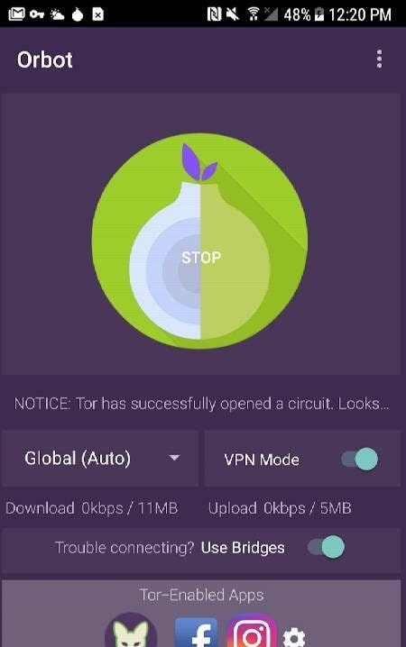 Orbot Proxy with Tor screenshot 1