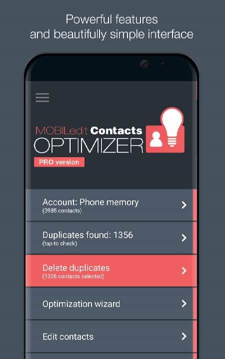 Contacts Optimizer screenshot 1