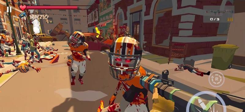 Zombie Poly: Offline Games gameplay screenshot 2
