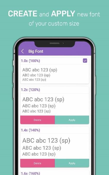 Bigger Mobile Fonts screenshot 1