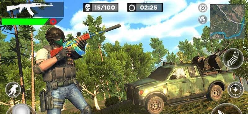 Modern Survival Battlegrounds Squad Cross Firing Screenshot 2