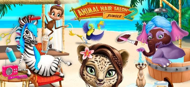 Jungle Animal Hair Salon 2 - Tropical Beauty Salon game image 2