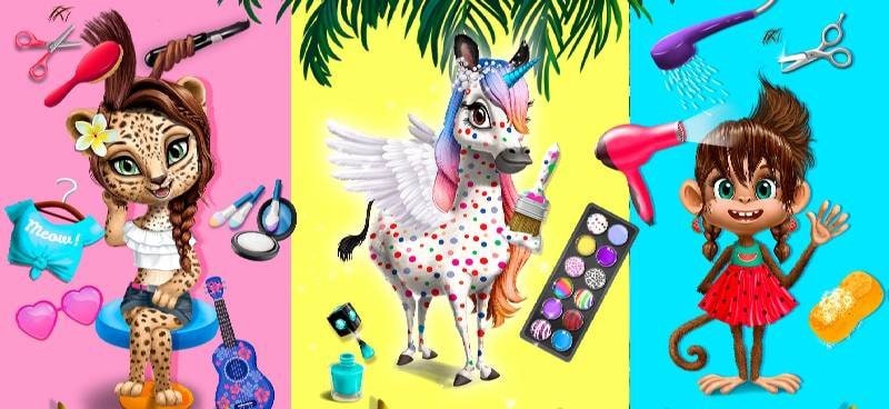 Jungle Animal Hair Salon 2 - Tropical Beauty Salon game image 4