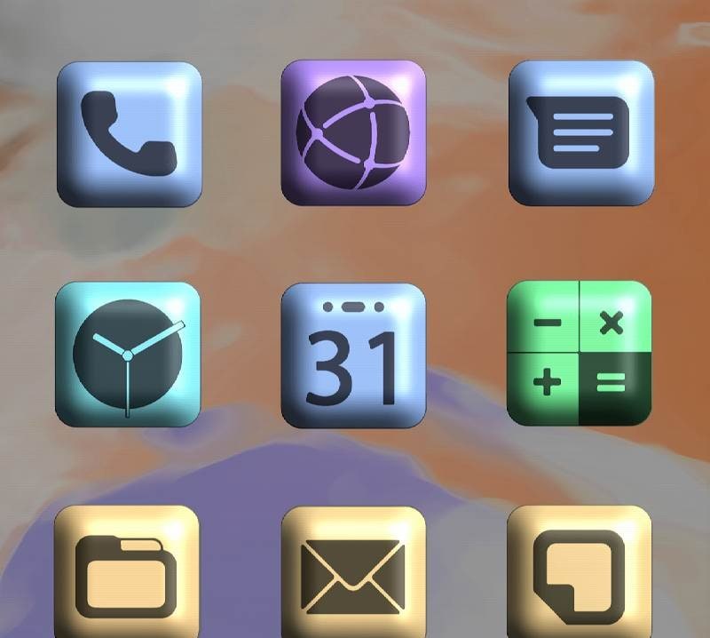 Material Square 3D - Icon Pack screenshot 1