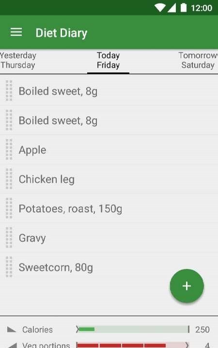 Simple Diet Diary screenshot 1