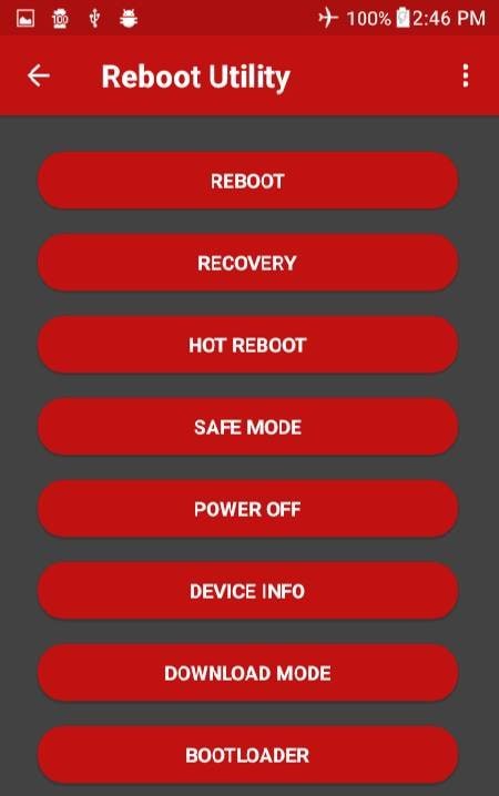 Reboot Utility screenshot 1