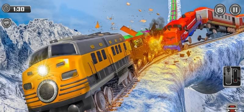 Snow Train Simulator Games 3D screenshot 2