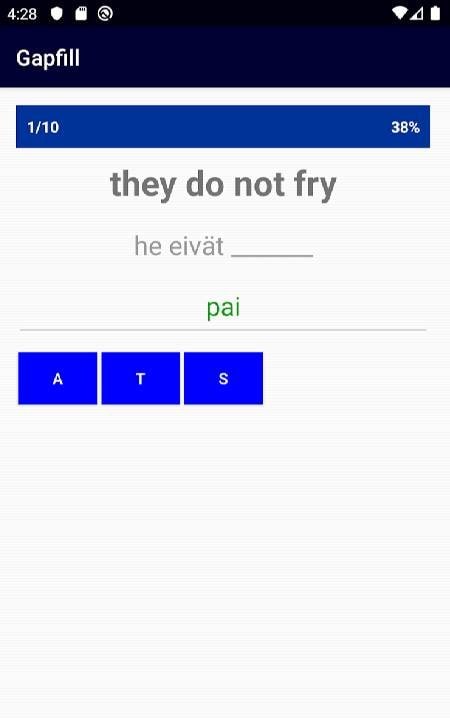 Finnish Verb Blitz Pro grammar settings