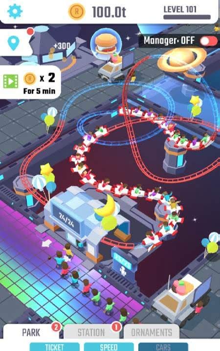 Idle Roller Coaster gameplay screenshot 4