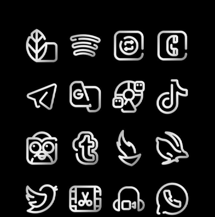 LineBula Silver - Icon Pack screenshot 4