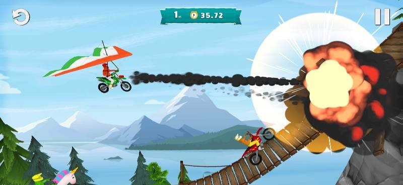 Airborne Motocross gameplay screenshot 1