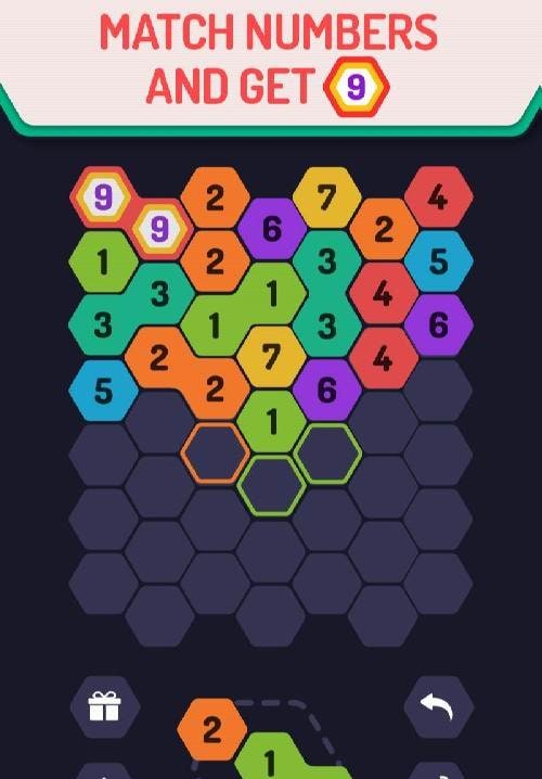 UP 9 Hexa Puzzle! Merge em all screenshot 1
