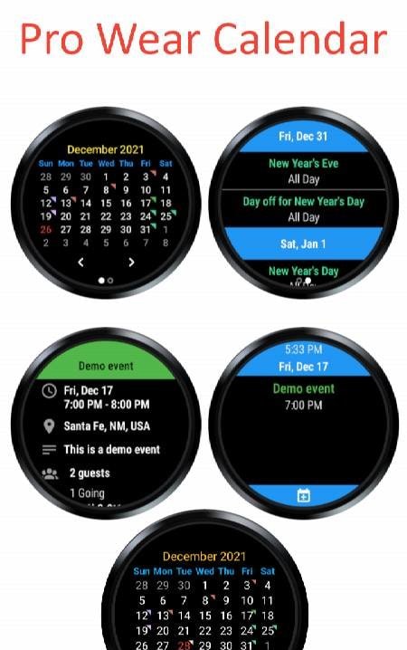 Pro Wear Calendar screenshot 1