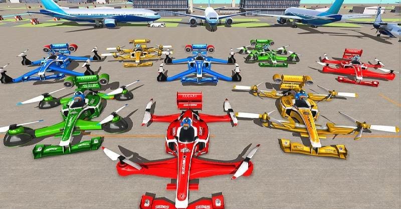 Flying Formula Car Racing Game gameplay preview 4