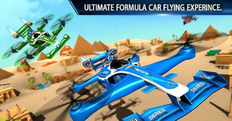 Flying Formula Car Racing Game gameplay preview 3