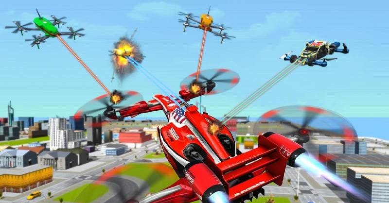 Flying Formula Car Racing Game gameplay preview 1