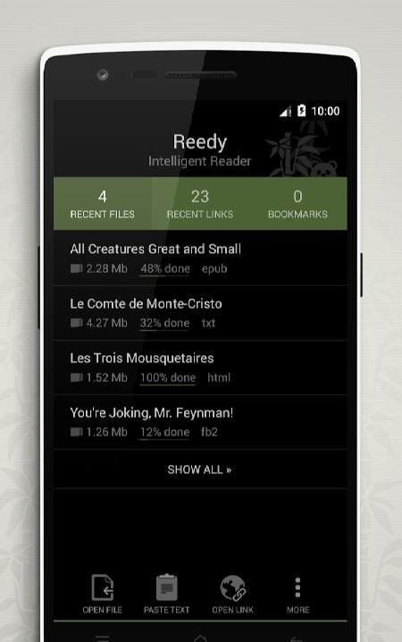 Reedy. Intelligent reader screenshot 1