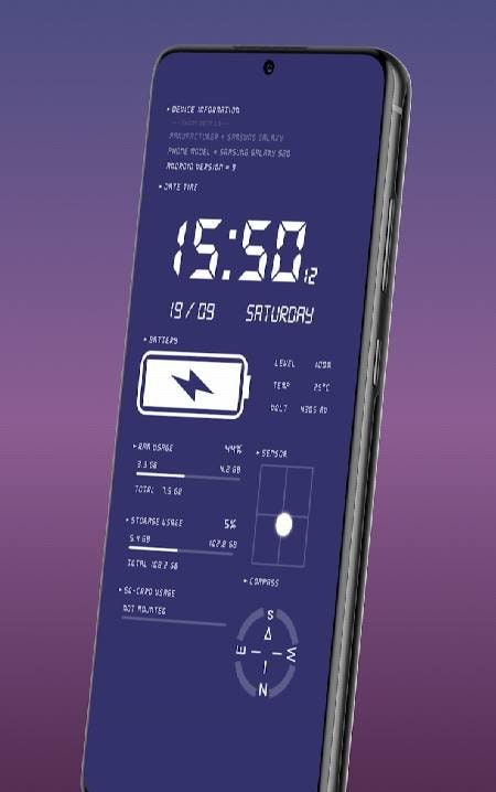Digital Clock & Battery Charge screenshot 2