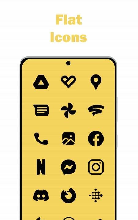 Flat Black - Icon Pack screenshot 1
