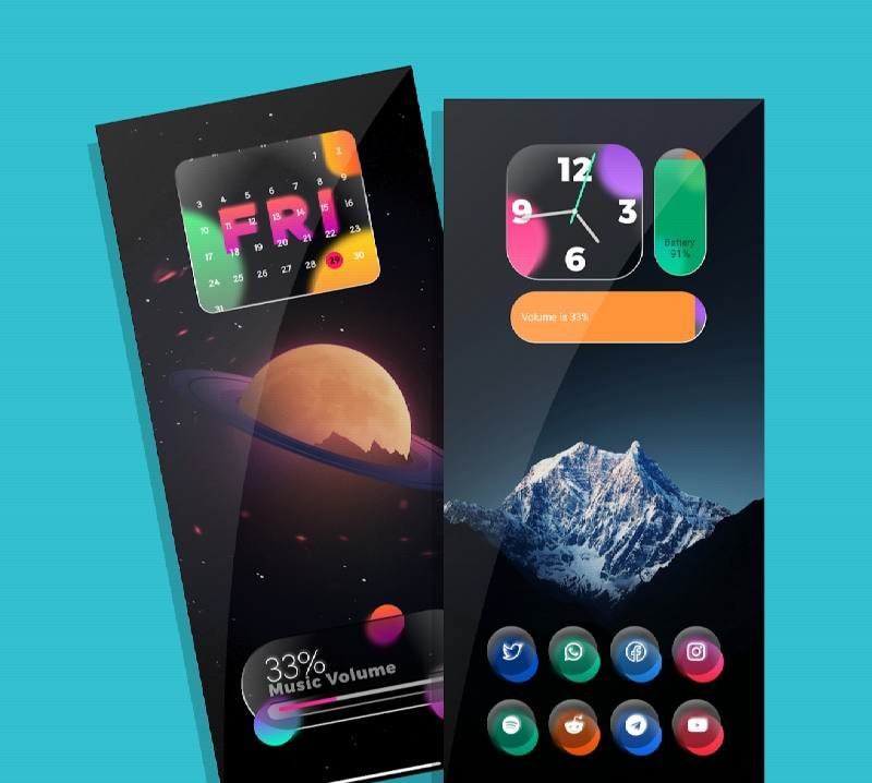GlassUi KWGT screenshot 4
