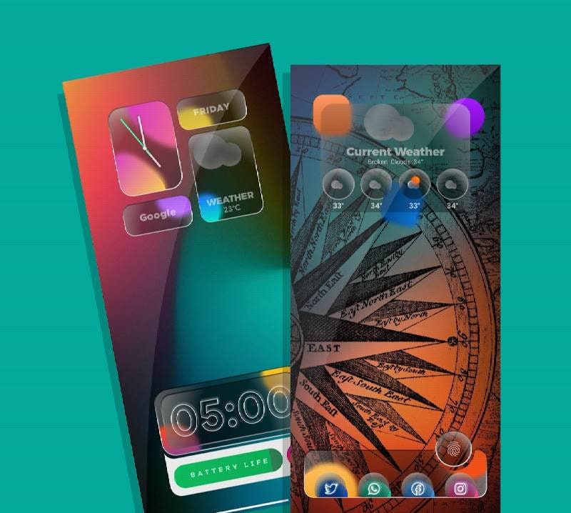 GlassUi KWGT screenshot 2