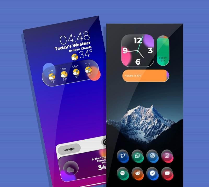 GlassUi KWGT screenshot 1
