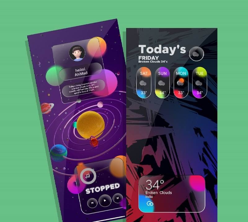 GlassUi KWGT screenshot 3