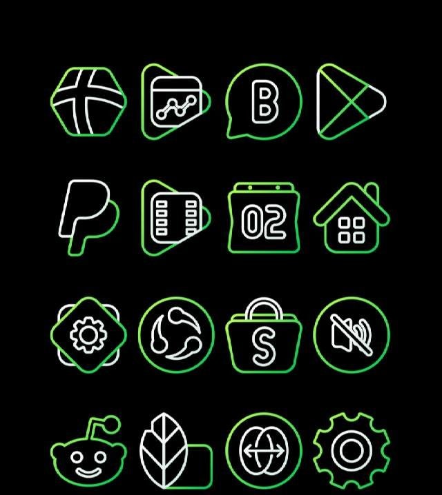 Nambula Green - Lines Icon Pack screenshot 2