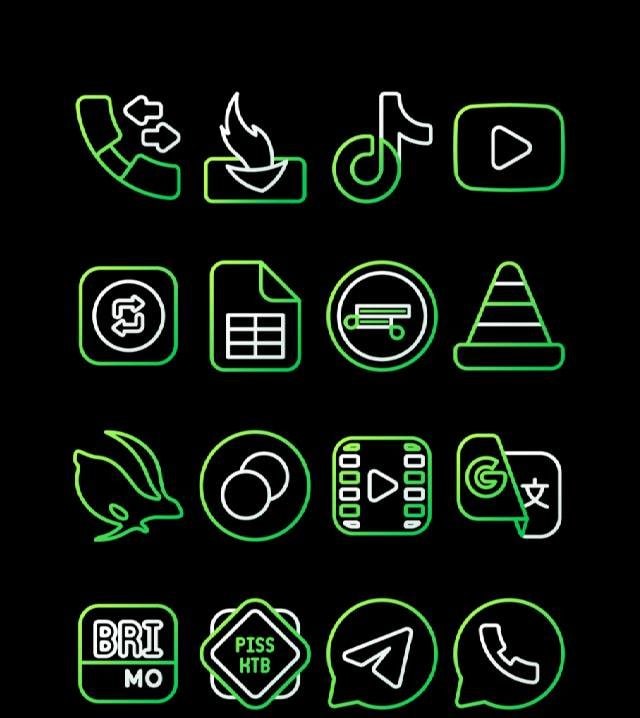 Nambula Green - Lines Icon Pack screenshot 1