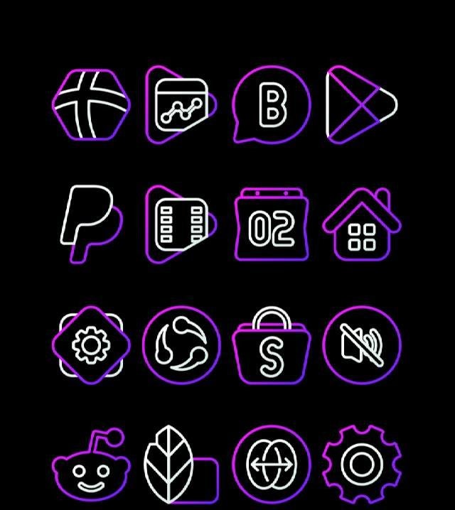 Nambula Purple - Lines Icon Pack screenshot 2