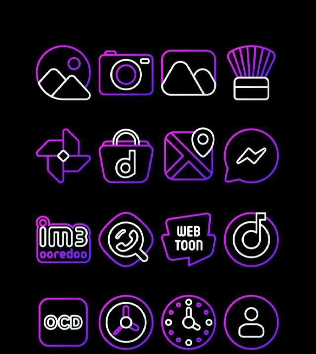 Nambula Purple - Lines Icon Pack screenshot 3