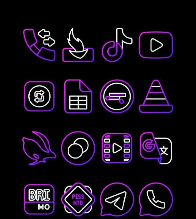 Nambula Purple - Lines Icon Pack screenshot 1