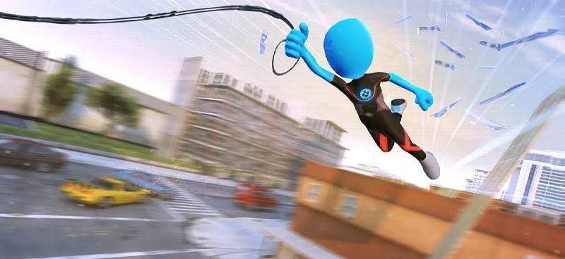 Ice Spider Stickman Rope Hero Gangster City screenshot 1