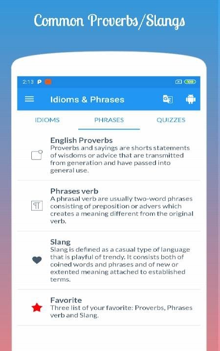 Best English Idioms & Phrases (Pro) screenshot 3