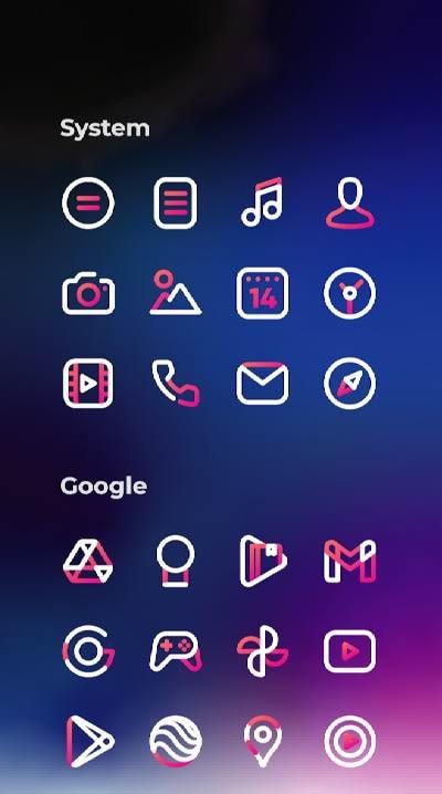 Aline Pink Icon Pack - Linear White & Pink Icons screenshot 2