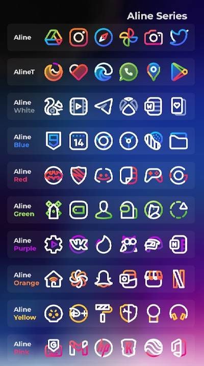 Aline Pink Icon Pack - Linear White & Pink Icons screenshot 3