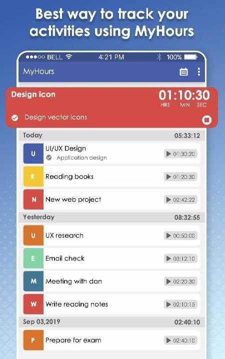 MyHours: Track Your Hours, Time Management screenshot 2