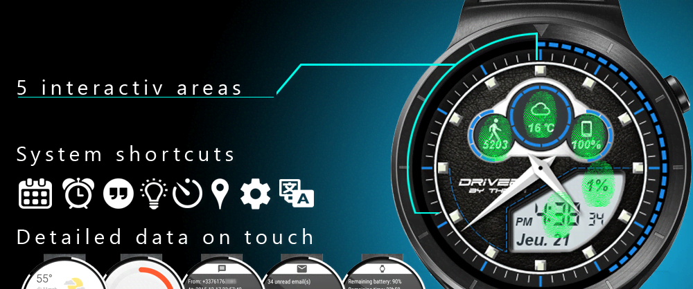 Customization settings for Driver Watch Face