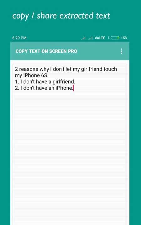 Copy Text On Screen screenshot 3