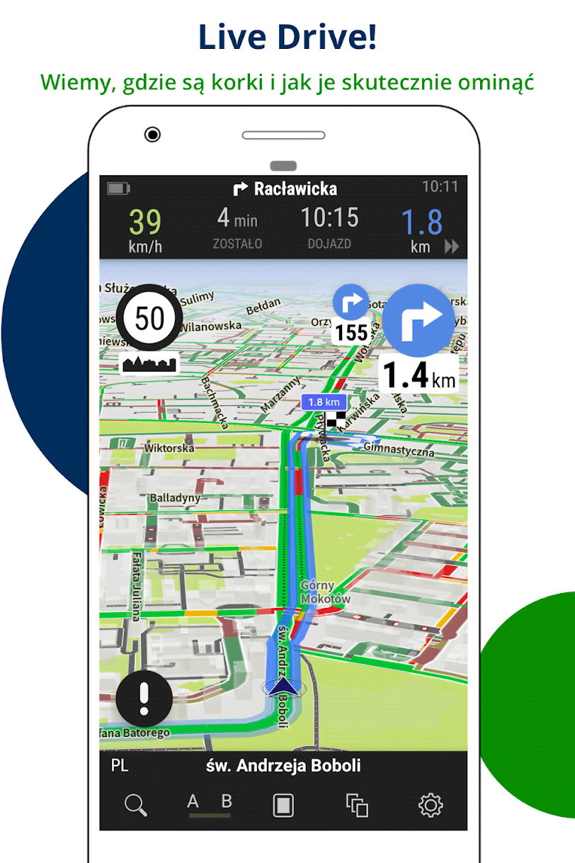 AutoMapa: GPS navigation, radars, traffic, places screenshot 1