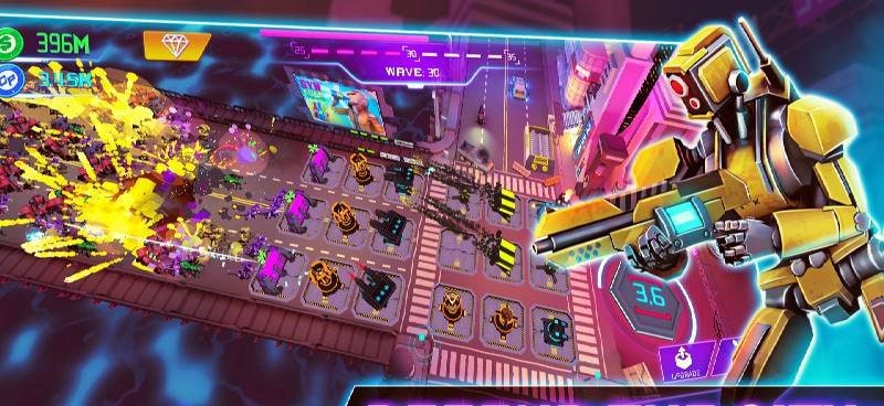 Cyber Fusion - Idle Merge Defence screenshot 1