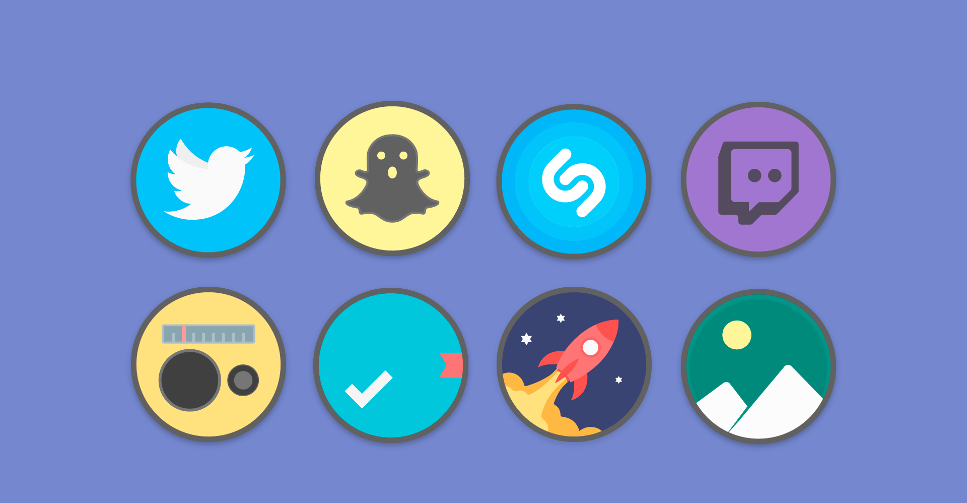 Flat Circle - Icon Pack screenshot 3